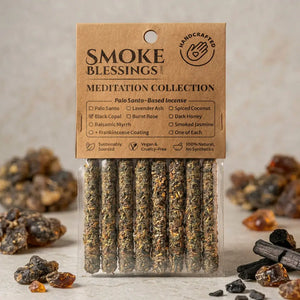 Black Copal Incense Sticks retail pack of 8 hand-rolled sticks
